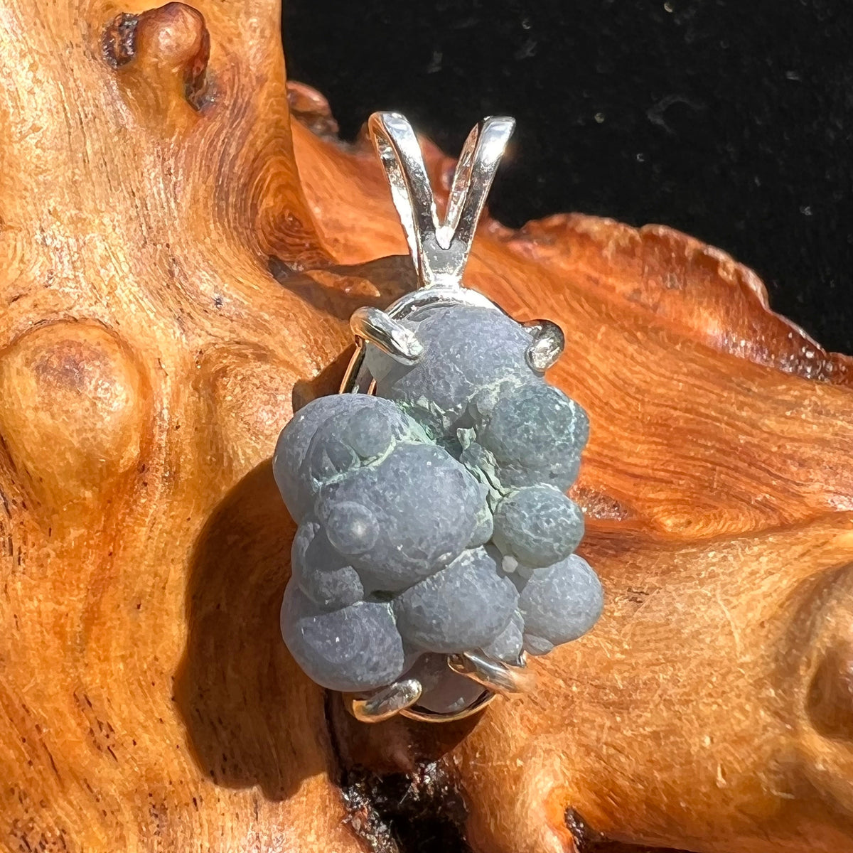 Grape Agate Pendant Sterling Silver #2537-Moldavite Life