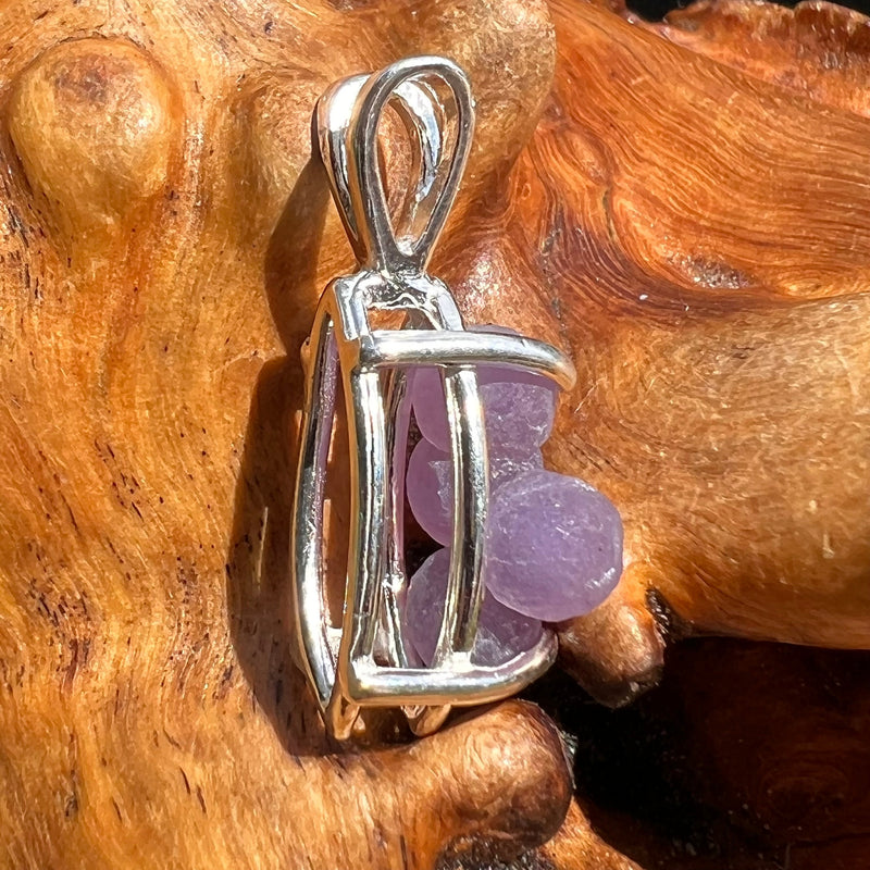 Grape Agate Pendant Sterling Silver #2539-Moldavite Life