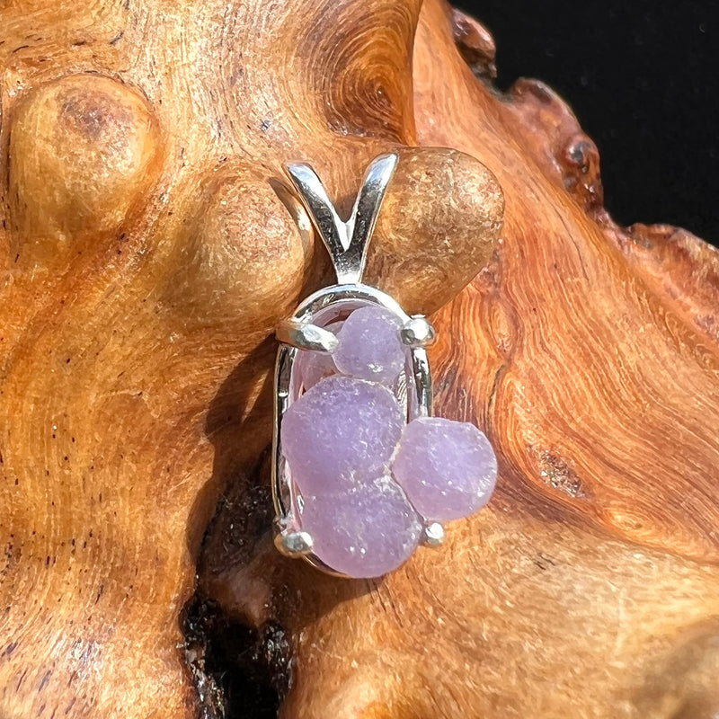 Grape Agate Pendant Sterling Silver #2542-Moldavite Life