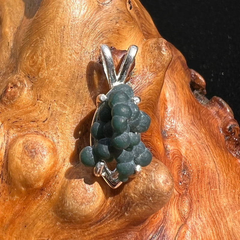 Grape Agate Pendant Sterling Silver #2548-Moldavite Life