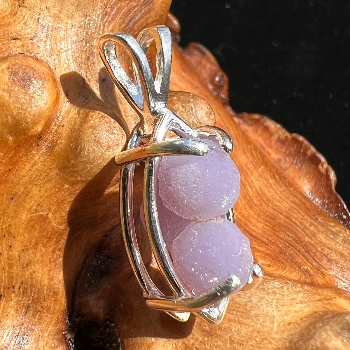 Grape Agate Pendant Sterling Silver #2648-Moldavite Life