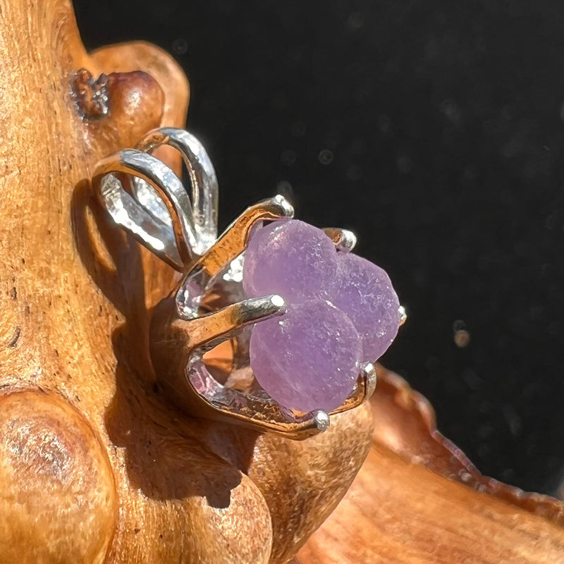 Grape Agate Pendant Sterling Silver #2651-Moldavite Life