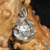 Herkimer Diamond Moldavite Basket Pendant Silver-Moldavite Life