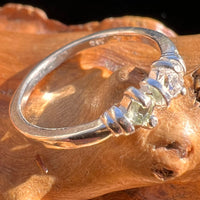 Herkimer Diamond & Moldavite Ring Sterling Silver-Moldavite Life