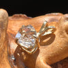 Herkimer Diamond Pendant 14k Gold # 2259-Moldavite Life