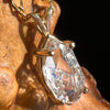Herkimer Diamond Pendant 14k Gold # 2261-Moldavite Life