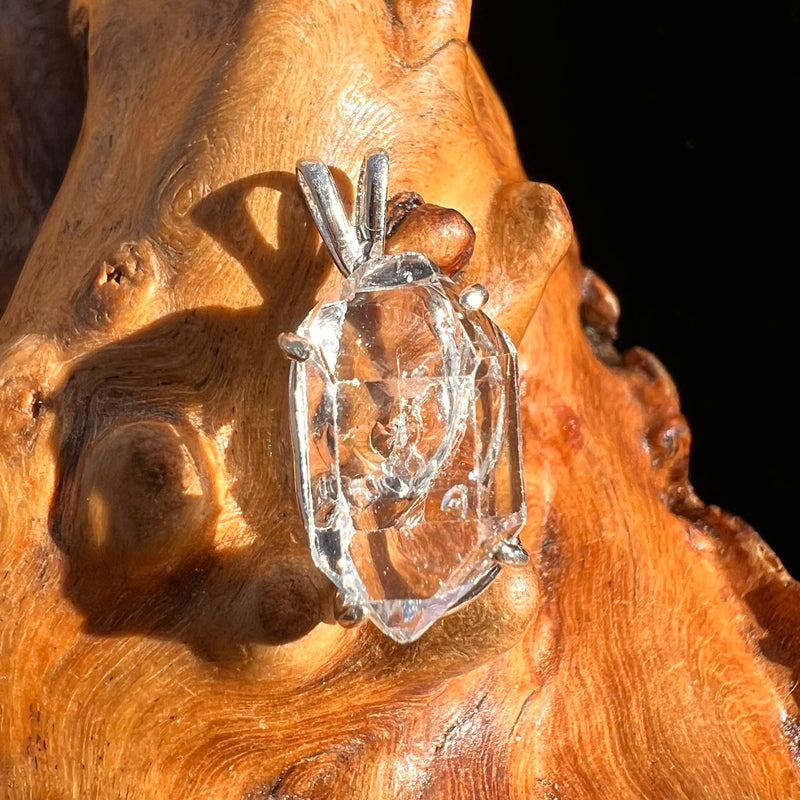 Herkimer Diamond Pendant Sterling Silver #3638-Moldavite Life