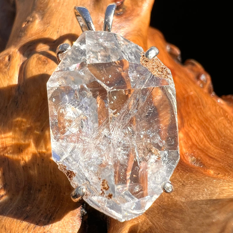 Herkimer Diamond Pendant Sterling Silver #3702A-Moldavite Life