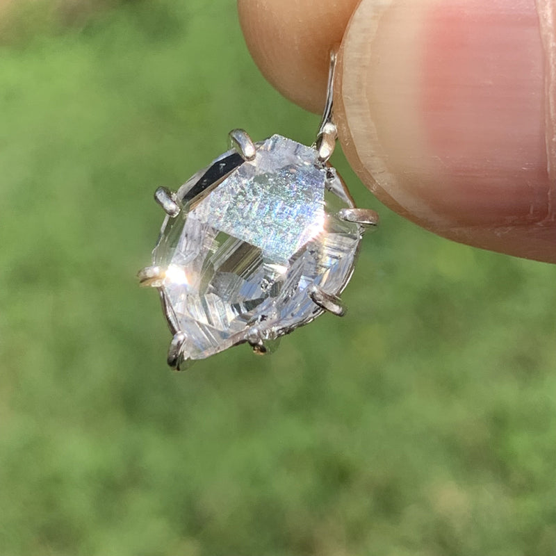 Herkimer Diamond Pendant Sterling Silver