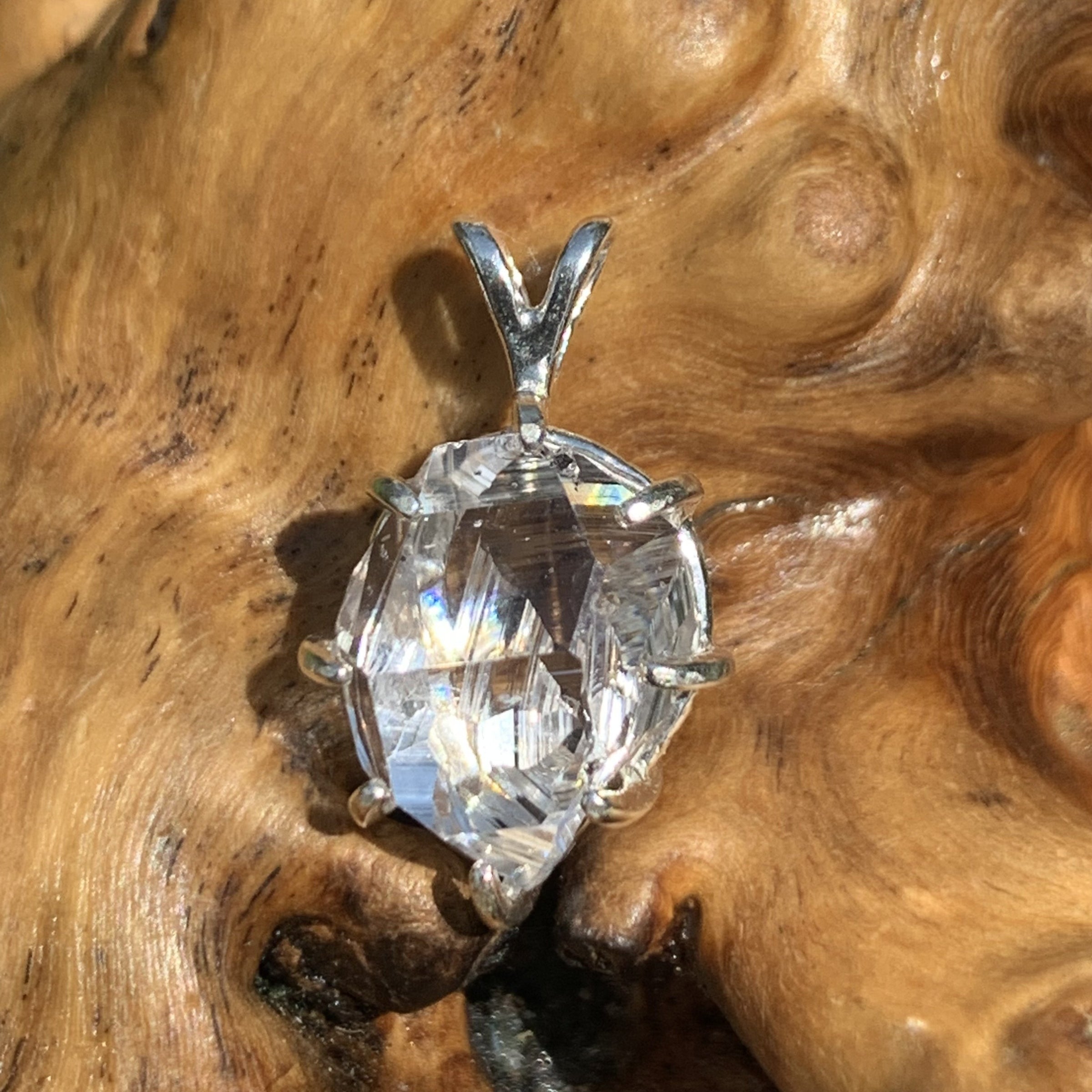 Herkimer Diamond Pendant Sterling Silver