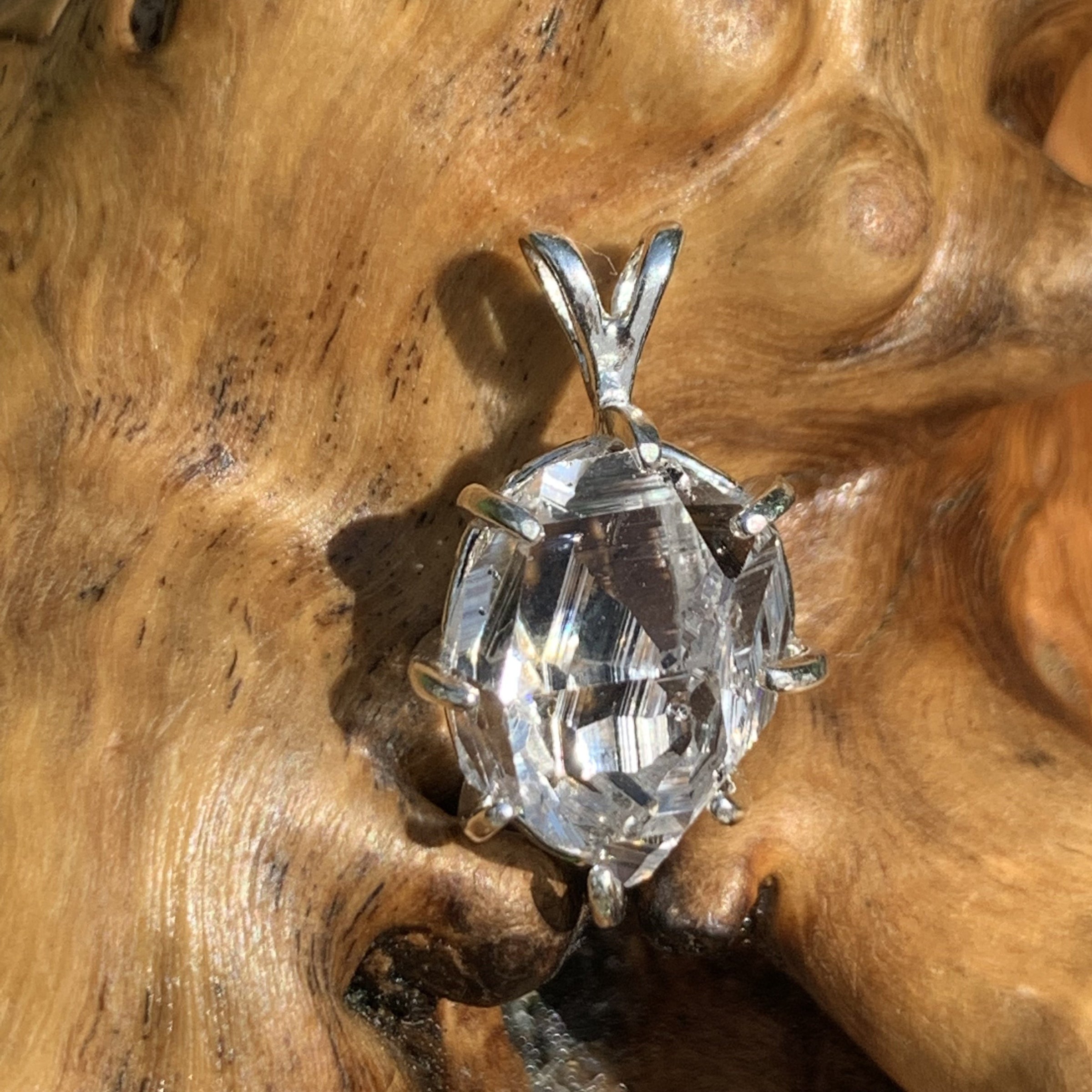 Herkimer Diamond Pendant Sterling Silver