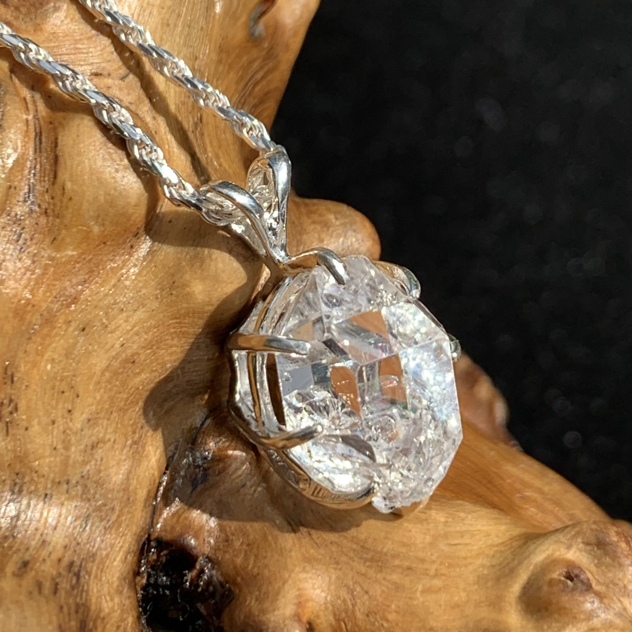 Herkimer Diamond Pendant Sterling Silver