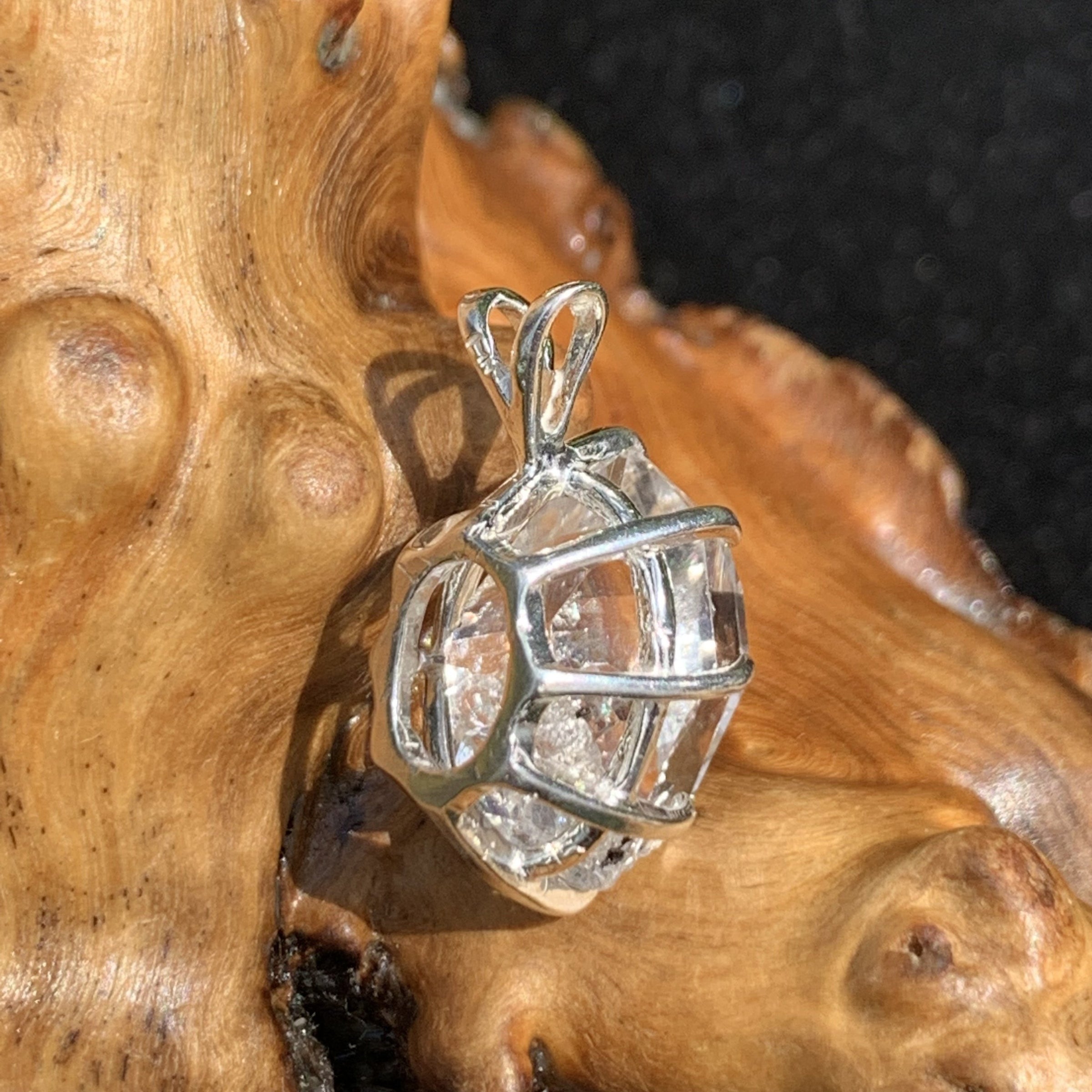 Herkimer Diamond Pendant Sterling Silver