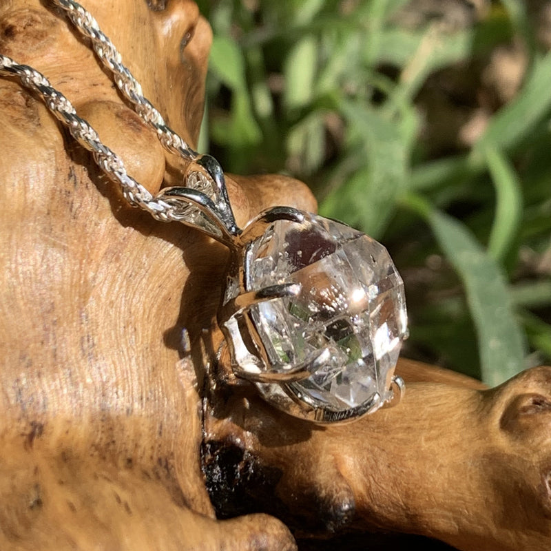 Herkimer Diamond Pendant Sterling Silver