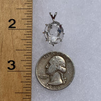 Herkimer Diamond Pendant Sterling Silver-Moldavite Life