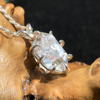 Herkimer Diamond Pendant Sterling Silver-Moldavite Life