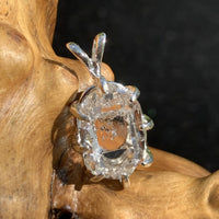 Herkimer Diamond Pendant Sterling Silver-Moldavite Life