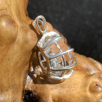 Herkimer Diamond Pendant Sterling Silver-Moldavite Life