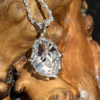 Herkimer Diamond Pendant Sterling Silver-Moldavite Life