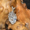 Herkimer Diamond Pendant Sterling Silver-Moldavite Life