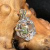 Herkimer Diamond Pendant Sterling Silver-Moldavite Life