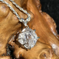 Herkimer Diamond Pendant Sterling Silver-Moldavite Life