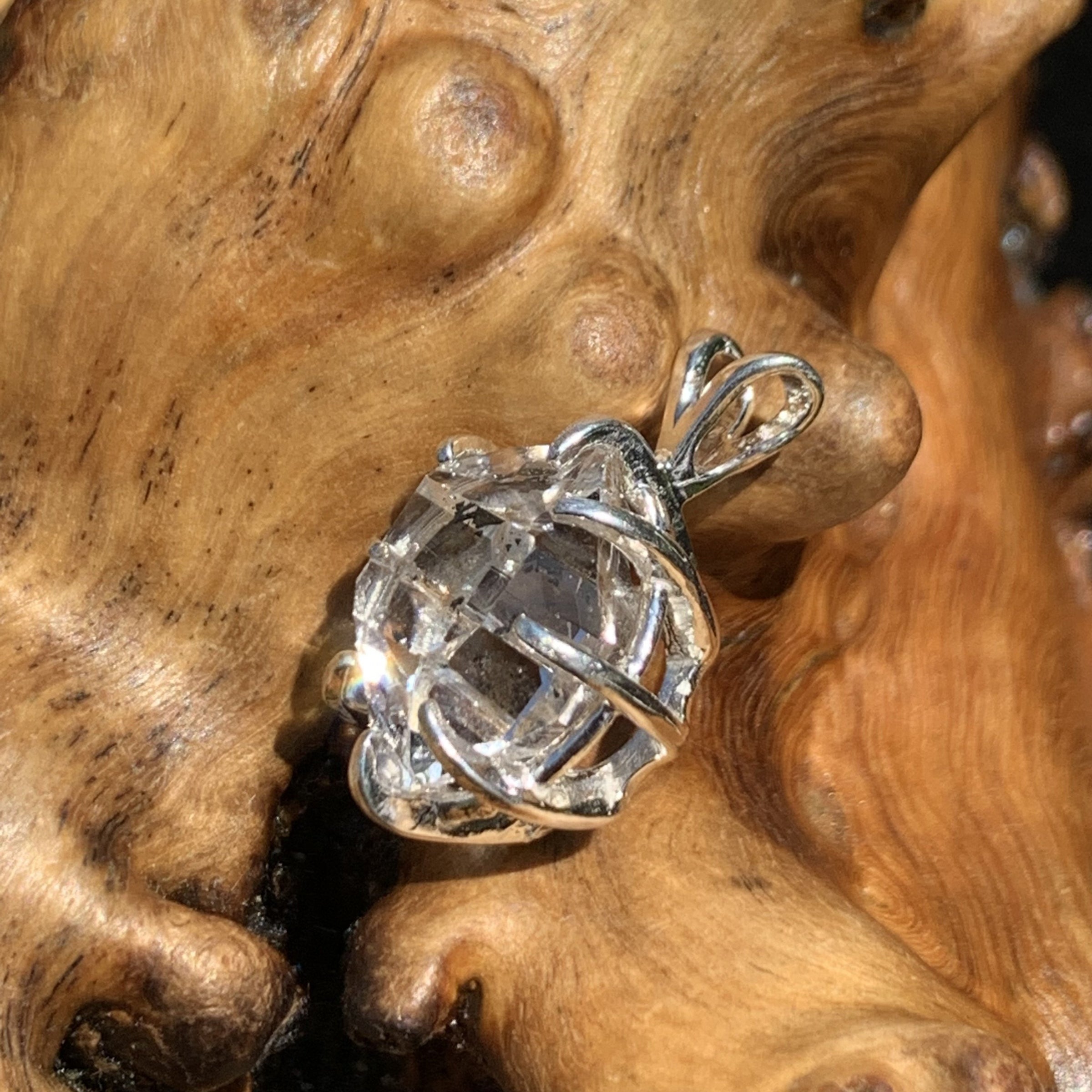 Herkimer Diamond Pendant Sterling Silver