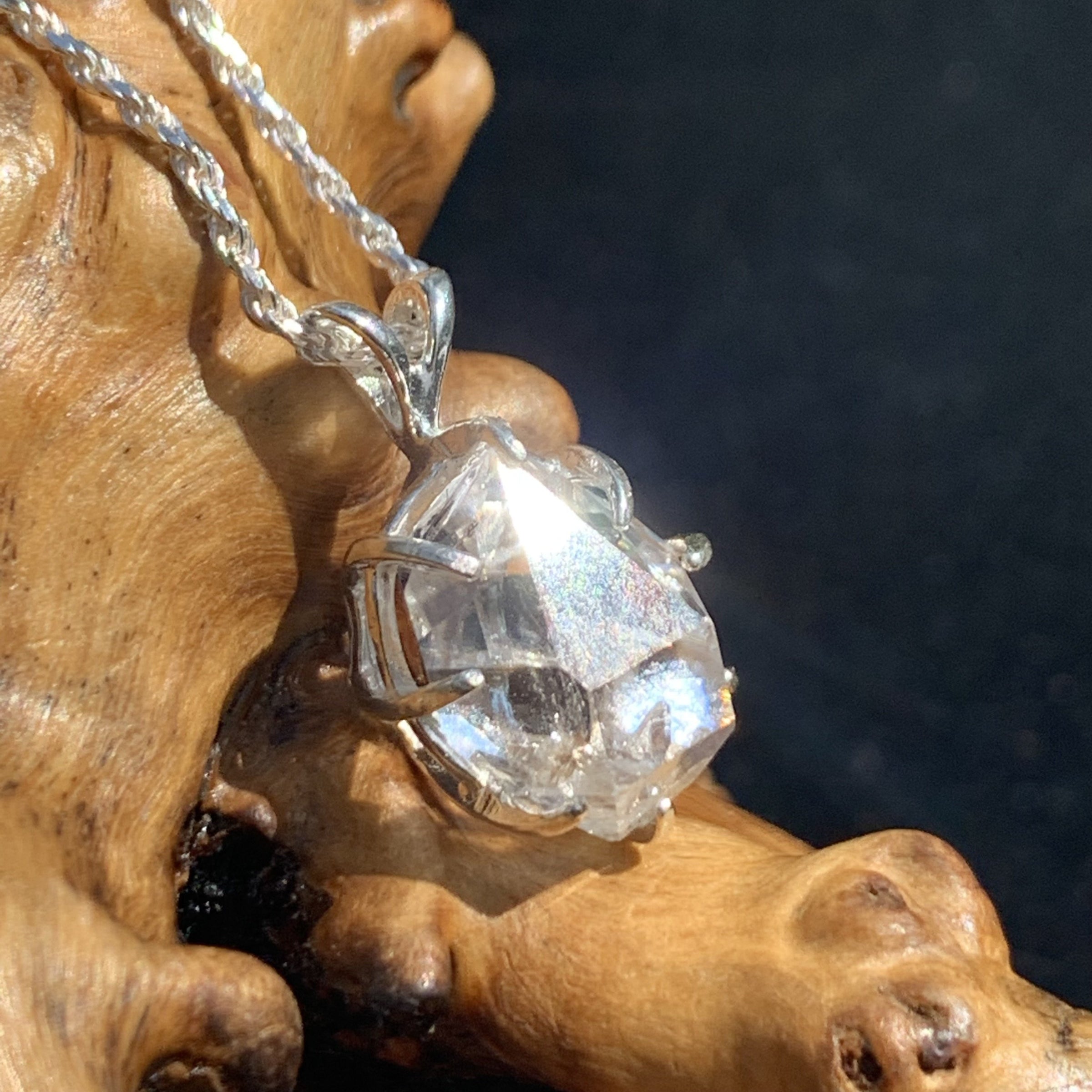 Herkimer Diamond Pendant Sterling Silver