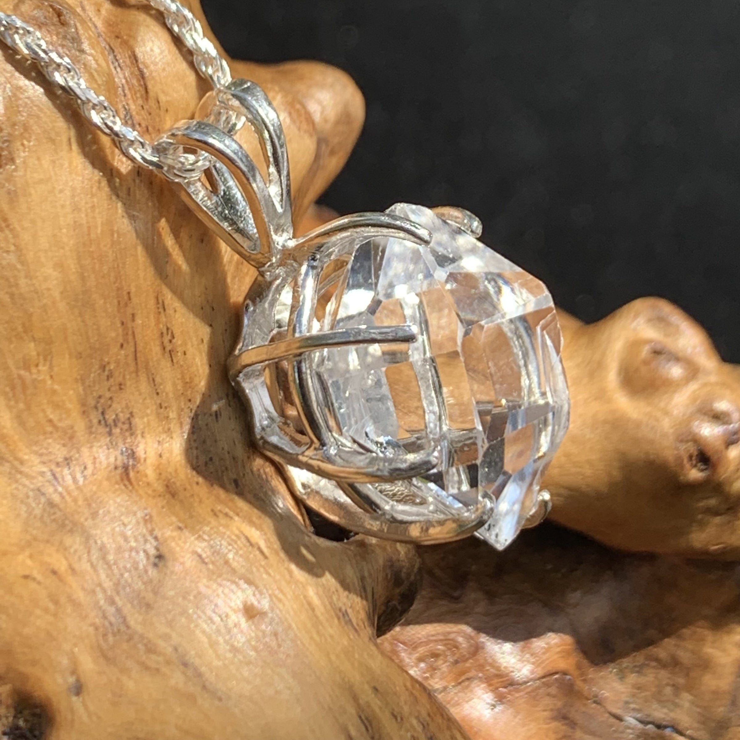 Herkimer Diamond Pendant Sterling Silver