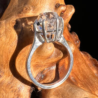 Herkimer Diamond Ring Sterling Silver Size 6 #3990-Moldavite Life