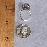 Herkimer Diamond Ring Sterling Silver Size 6.25 #3989-Moldavite Life