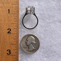Herkimer Diamond Ring Sterling Silver Size 7.5 #3995-Moldavite Life