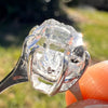 Herkimer Diamond Ring Sterling Silver Size 7.75 #3984-Moldavite Life