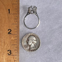 Herkimer Diamond Ring Sterling Silver Size 7.75 #3984-Moldavite Life