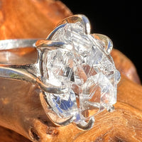 Herkimer Diamond Ring Sterling Silver Size 8 #3997-Moldavite Life
