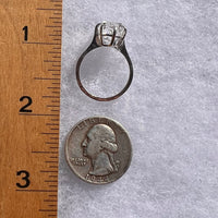 Herkimer Diamond Ring Sterling Silver Size 8 #3997-Moldavite Life