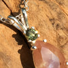 Sterling Silver Sunstone Moldavite Pendant Necklace-Moldavite Life