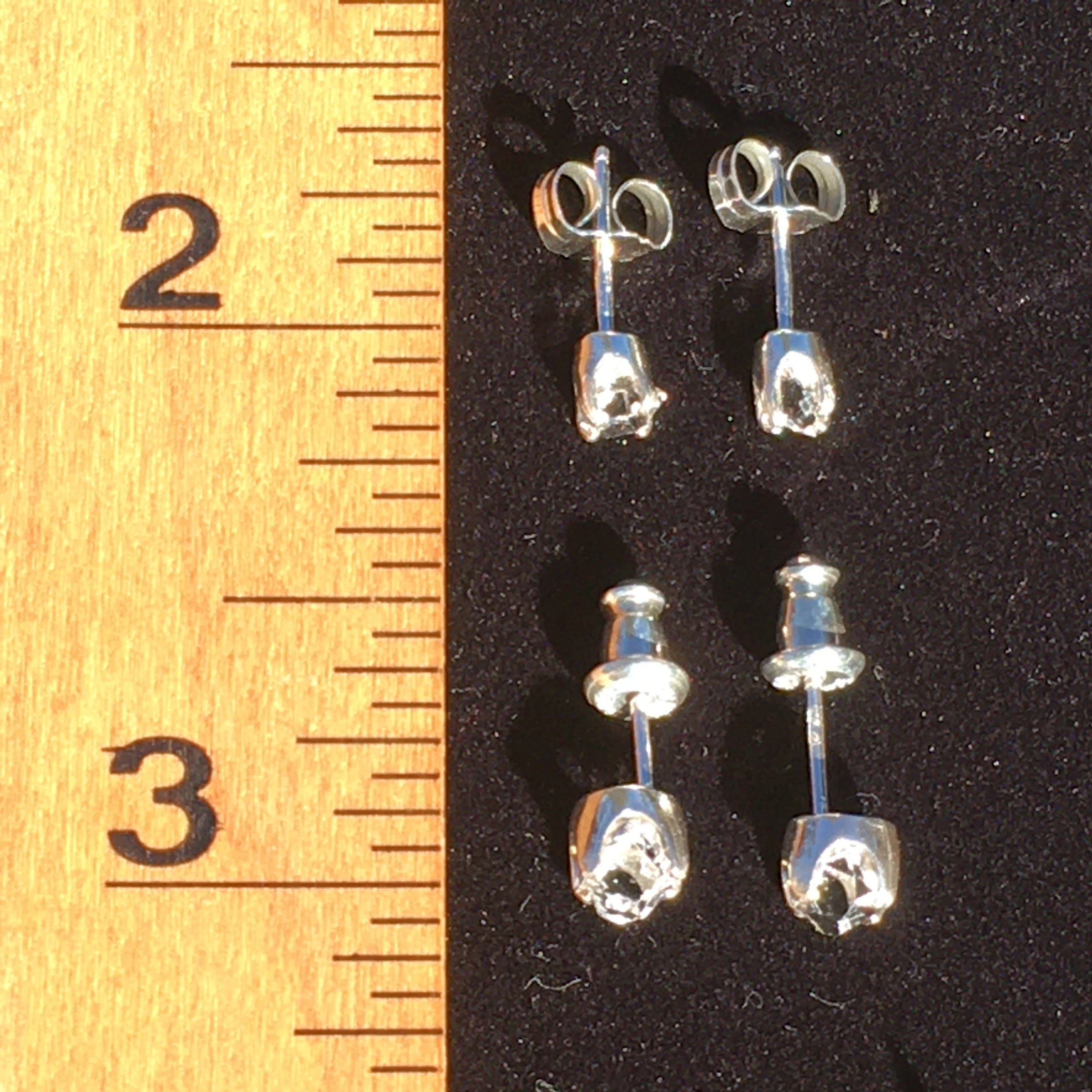 Herkimer Diamond Post Earrings Sterling Silver
