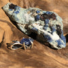 Rare Blue Benitoite Sterling Silver Pendant-Moldavite Life