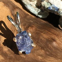 Rare Blue Benitoite Sterling Silver Pendant-Moldavite Life