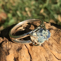 Rare Benitoite Sterling Silver Ring Mens Size 9-Moldavite Life