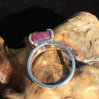Ruby Record Keeper Ring Sterling Silver Natural Crystal-Moldavite Life