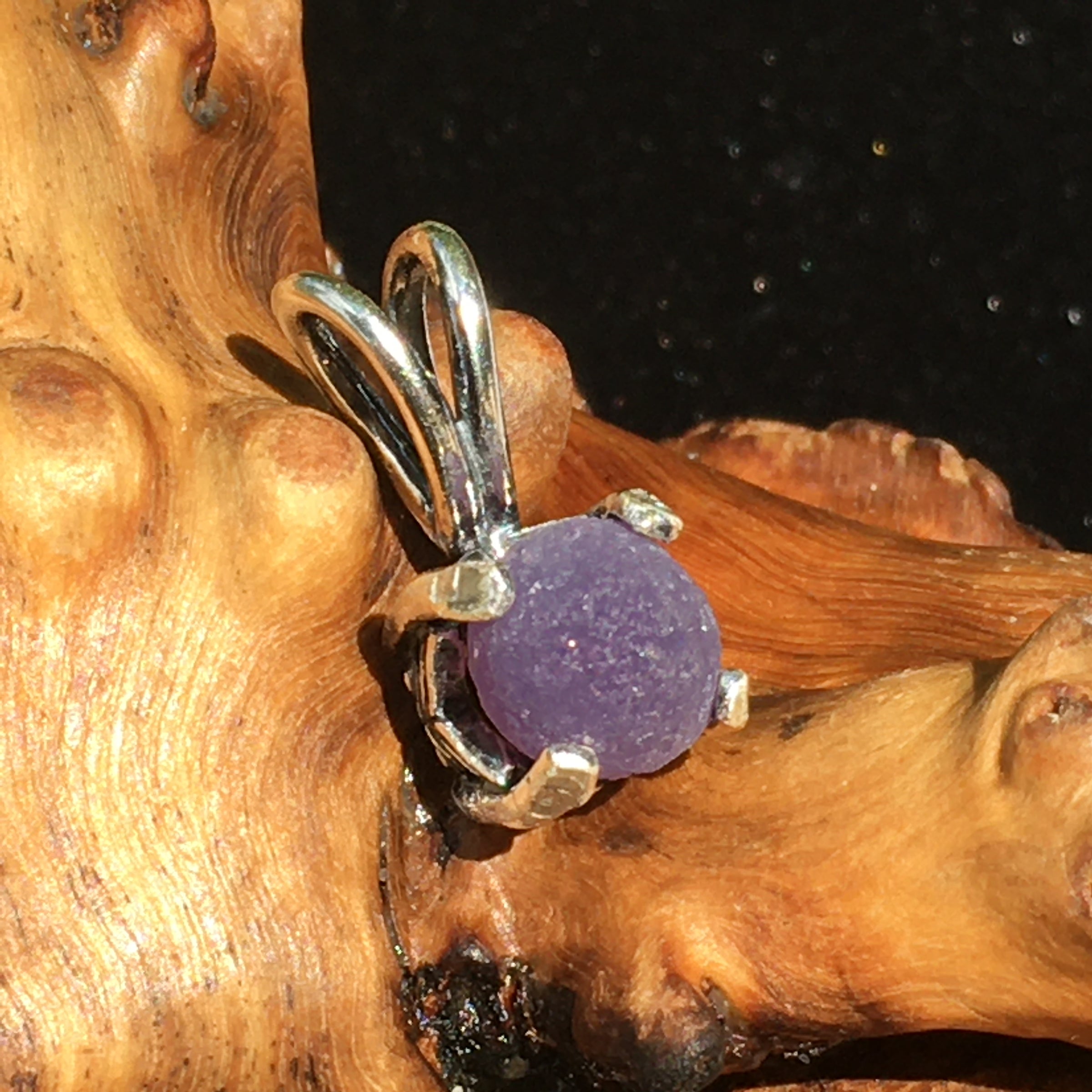 Grape Agate Pendant Sterling Silver