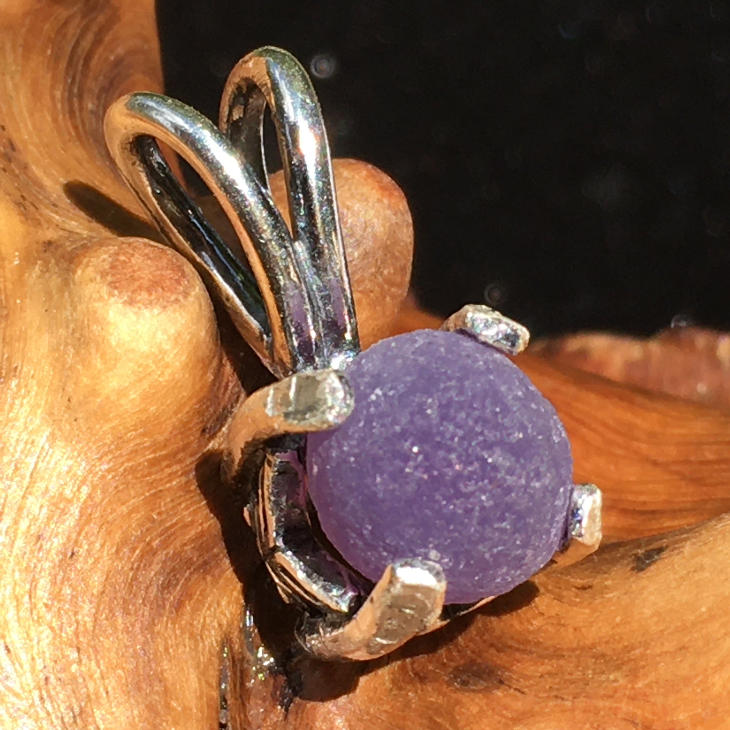 Grape Agate Pendant Sterling Silver