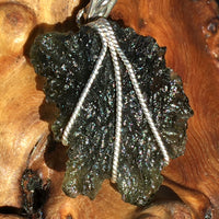 Moldavite Silver Wire Wrapped Pendant-Moldavite Life