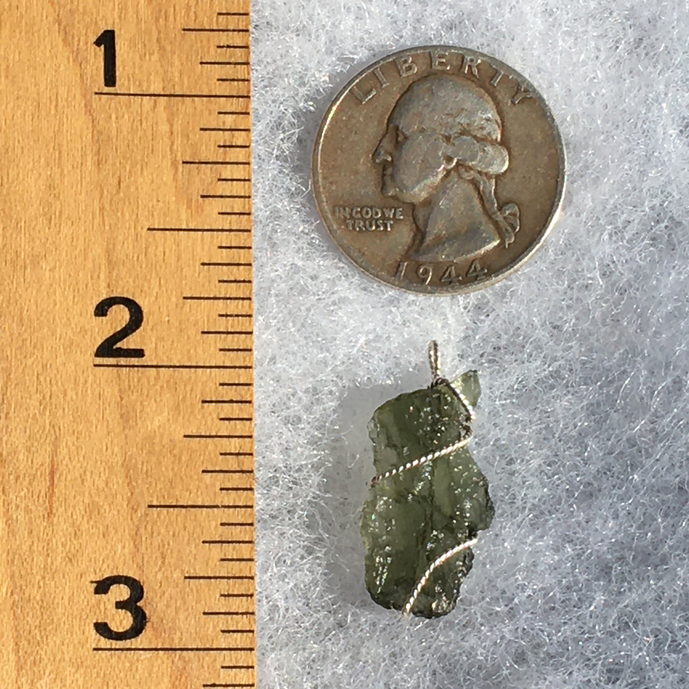 Moldavite Silver Wire Wrapped Pendant-Moldavite Life