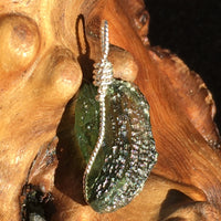 Moldavite Silver Wire Wrapped Pendant-Moldavite Life