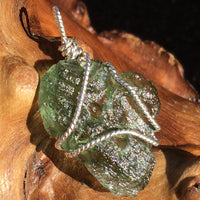 Moldavite Silver Wire Wrapped Pendant-Moldavite Life