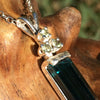 Blue Tourmaline Indicolte Moldavite Necklace Silver-Moldavite Life
