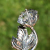 Herkimer Diamond Pendant Rose Silver-Moldavite Life